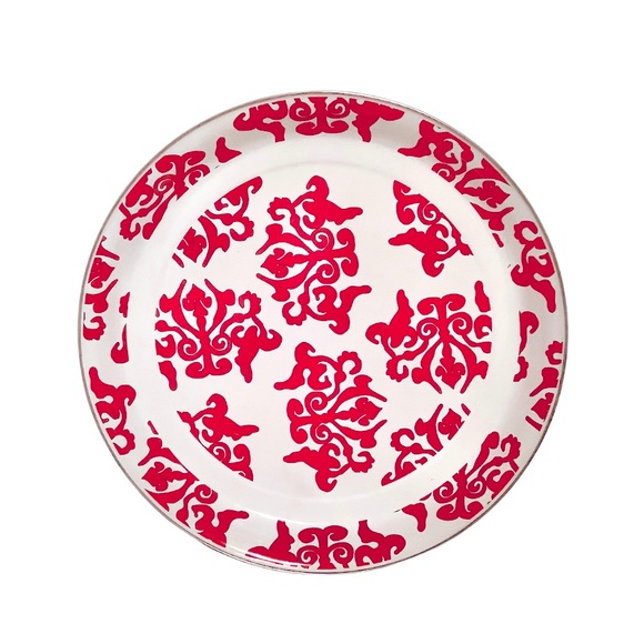 Golden Rabbit Rare Red Damask Catering Bowl and Platter - Picture 8 of 10